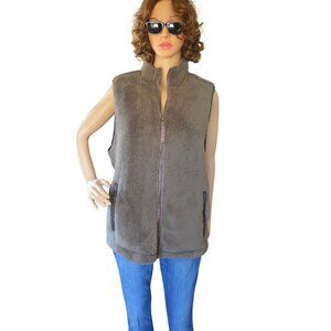 New True Grit Brown Zip Sherpa Vest Men's Size Small Outdoor Gorpcore Cabincore